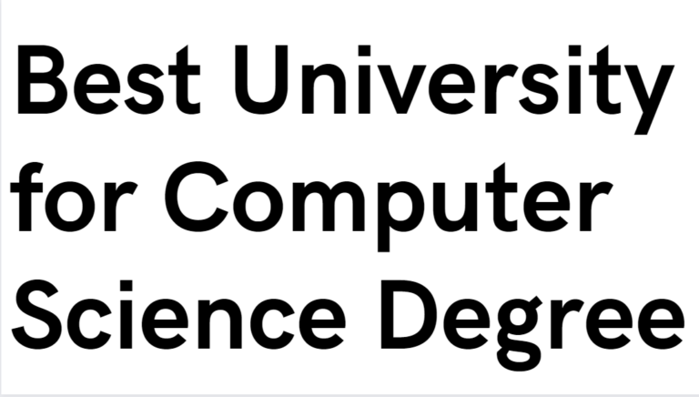 Best University for Computer Science